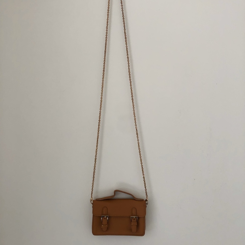 Small, brown cross body bag